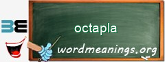 WordMeaning blackboard for octapla